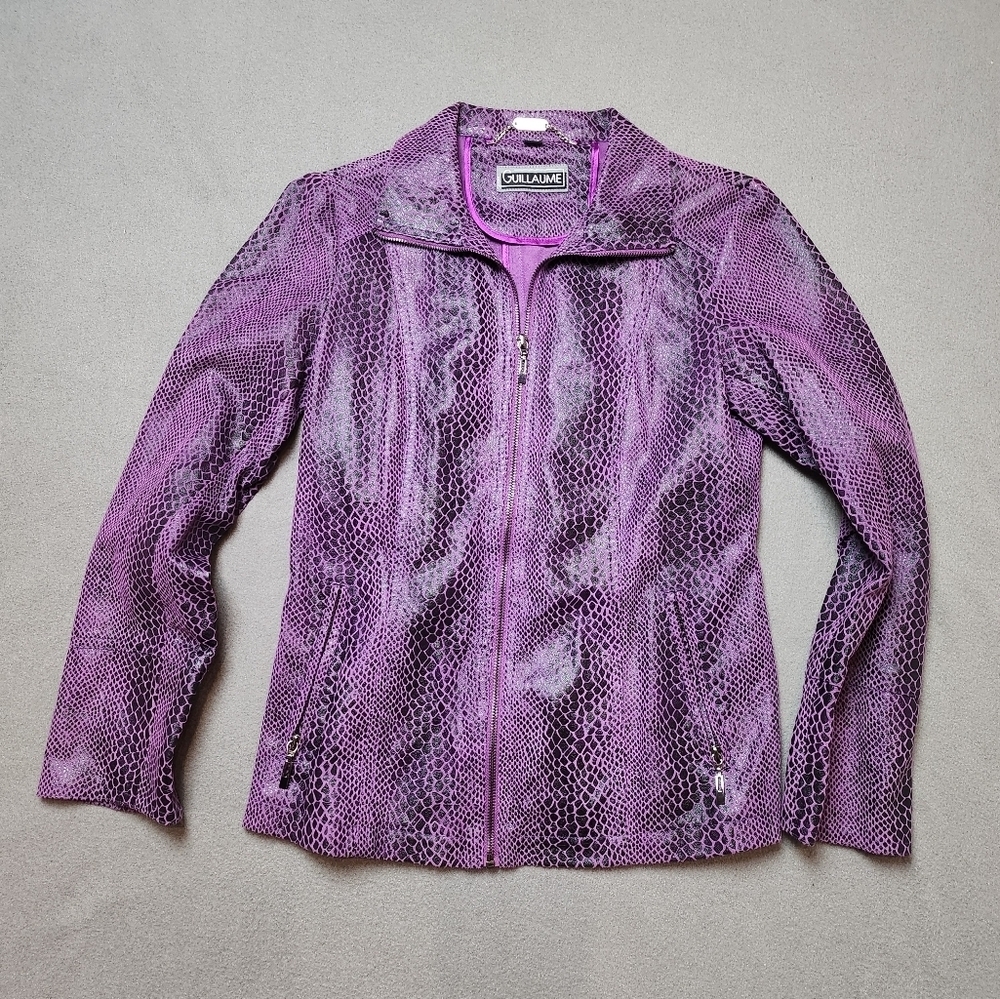 Woman's Snakeskin pattern zip up jacket XS - Picture 2 of 11